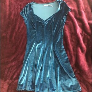 Urban Outfitters: Blue velvet dress